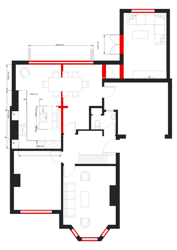Penylan, Cardiff, ground floor plan